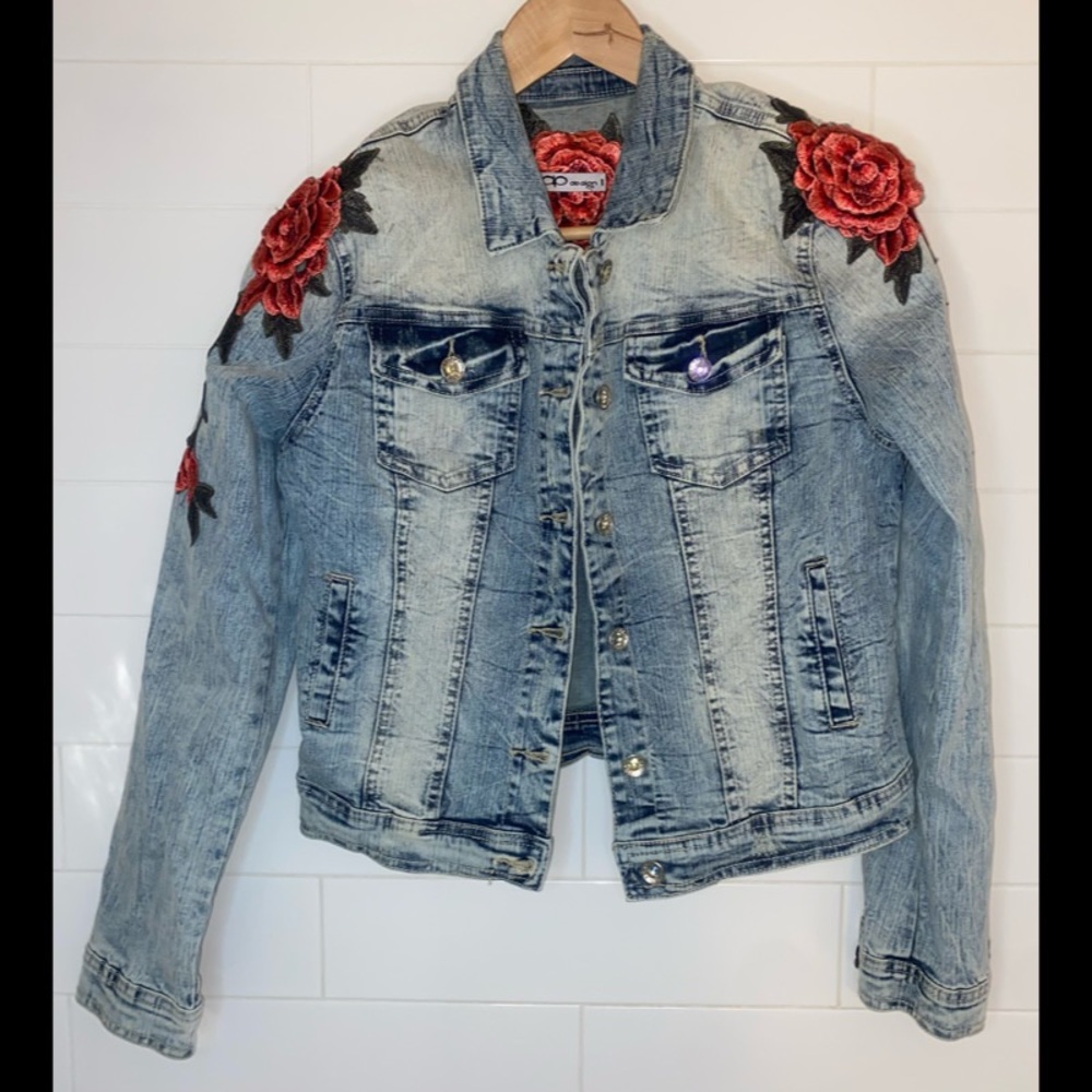 Embroidered Jean Jacket - Picture 2 of 6